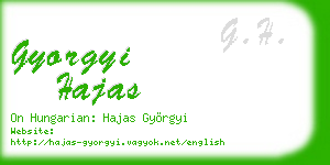 gyorgyi hajas business card