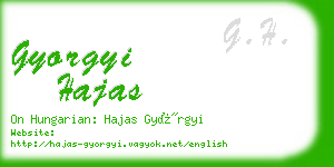gyorgyi hajas business card